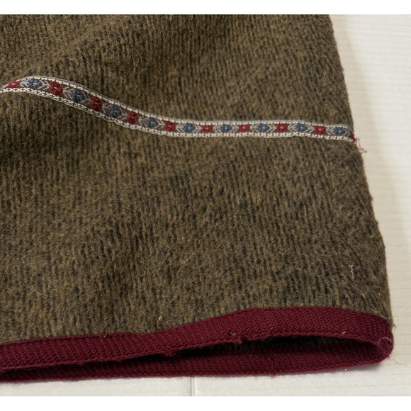 OILILY - Women's Brown Wool Flower Embroidered Coat Jacket - Size 42 - Picture 13 of 13